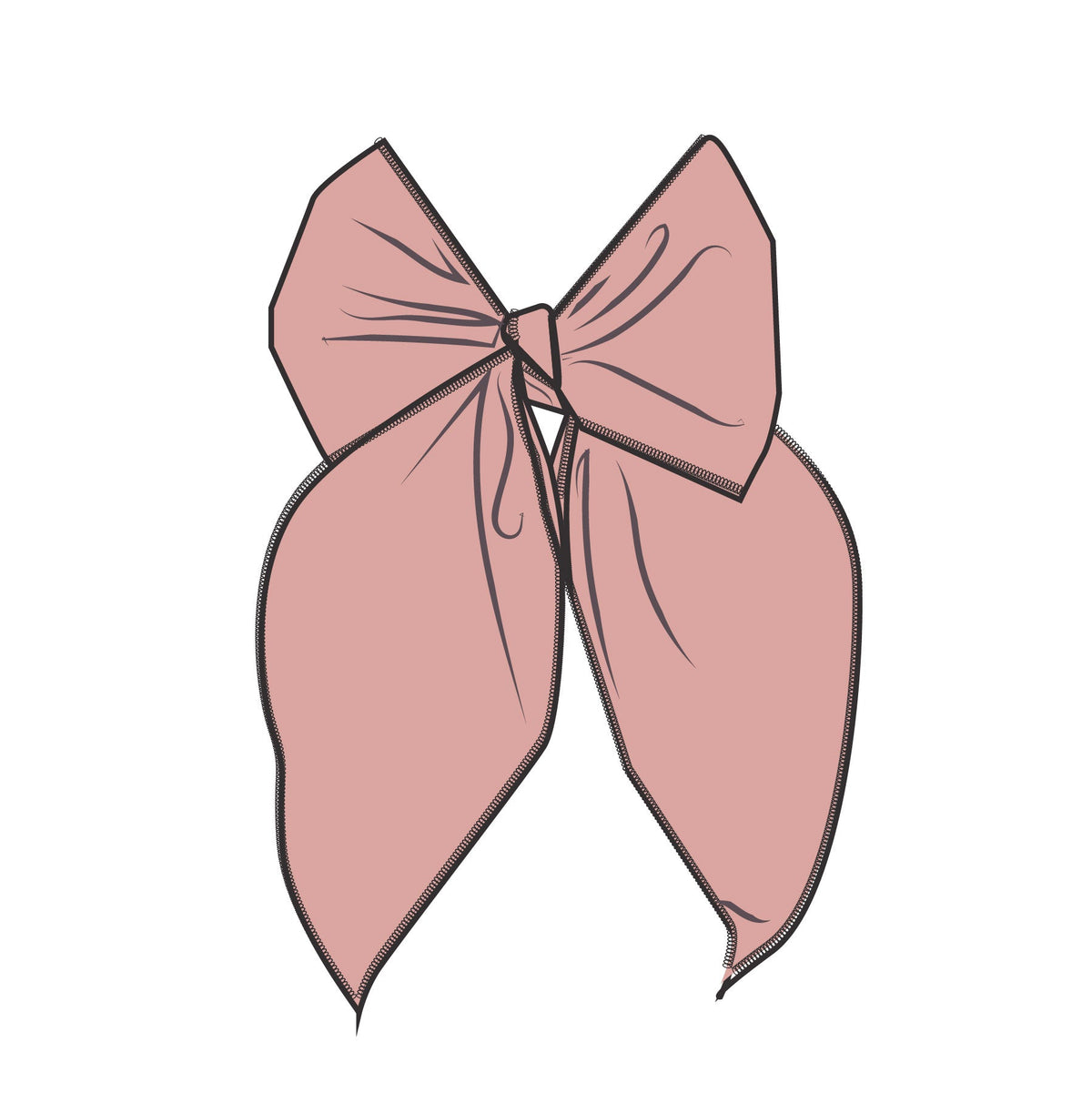 Solid Mellow Rose - Large Bow by Angel Dear