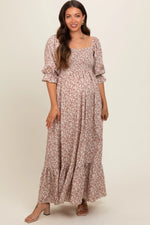 PinkBlush PinkBlush Maternity Maxi Dress with Ruffle Hem for Expecting Mothers - Apparel & Accessories > Clothing > Dresses