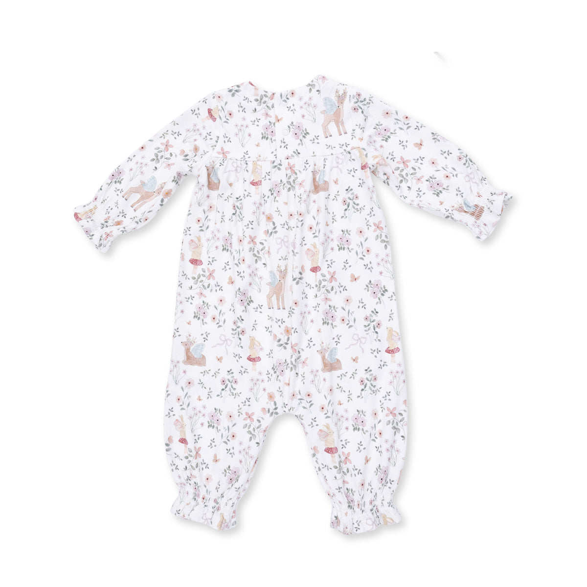 Enchanted Woodland - Smocked Long Sleeve Romper by Angel Dear