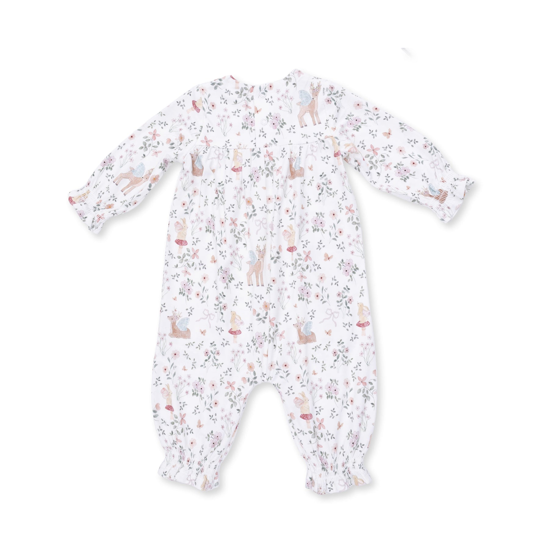 Enchanted Woodland - Smocked Long Sleeve Romper by Angel Dear