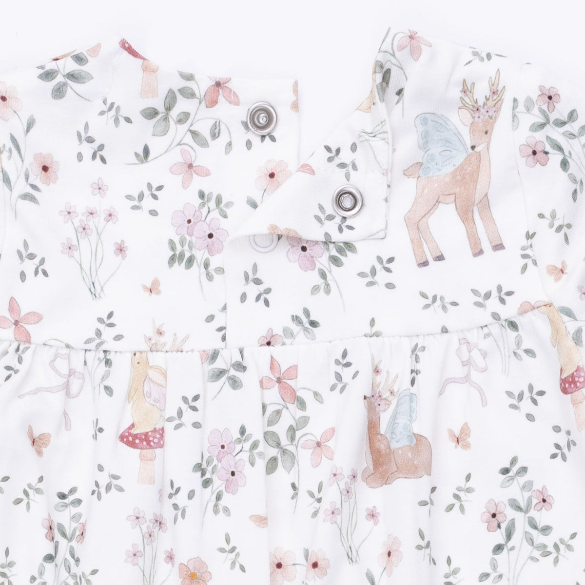 Enchanted Woodland - Smocked Long Sleeve Romper by Angel Dear