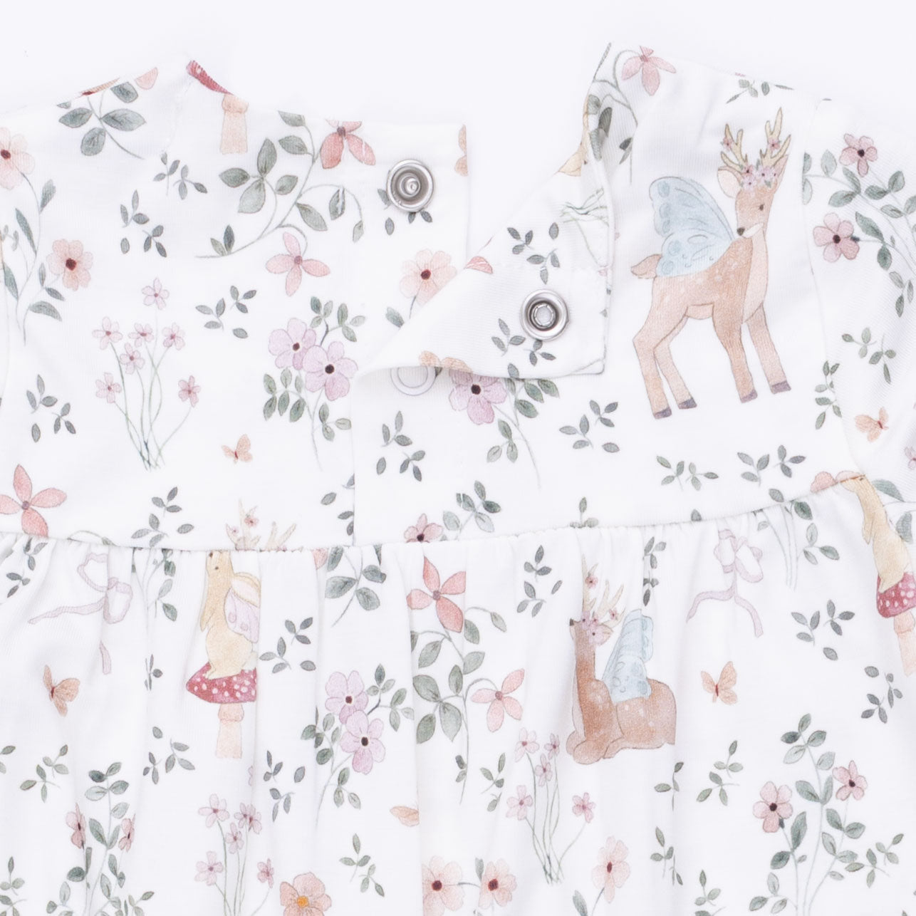 Enchanted Woodland - Smocked Long Sleeve Romper by Angel Dear