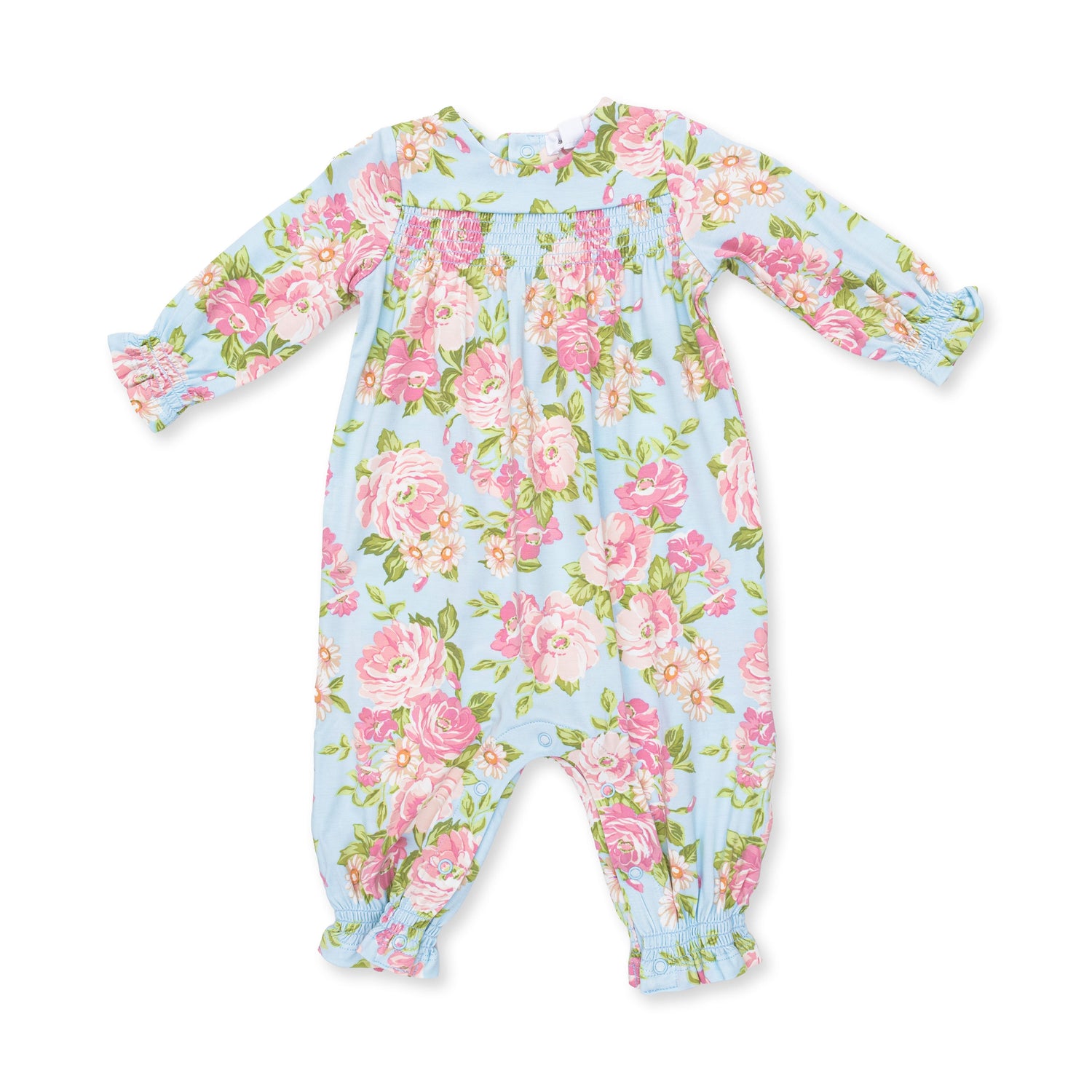 Viscose from Bamboo Smocked Romper - Angeline Floral by Angel Dear (view 2 of 5)