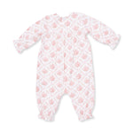 Rose Bow Lattice - Smocked Long Sleeve Romper by Angel Dear