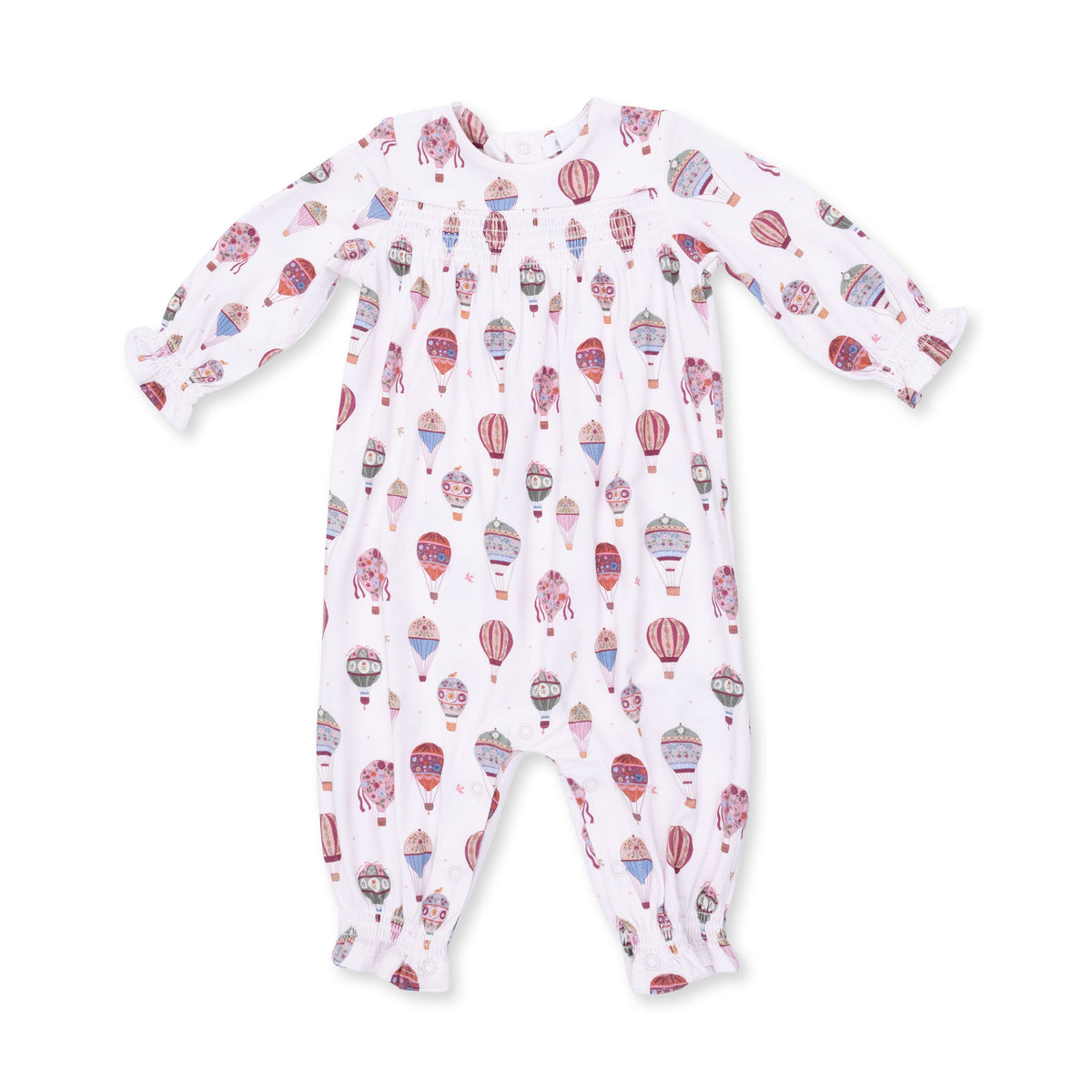 Hot Air Balloon - Smocked Long Sleeve Romper by Angel Dear