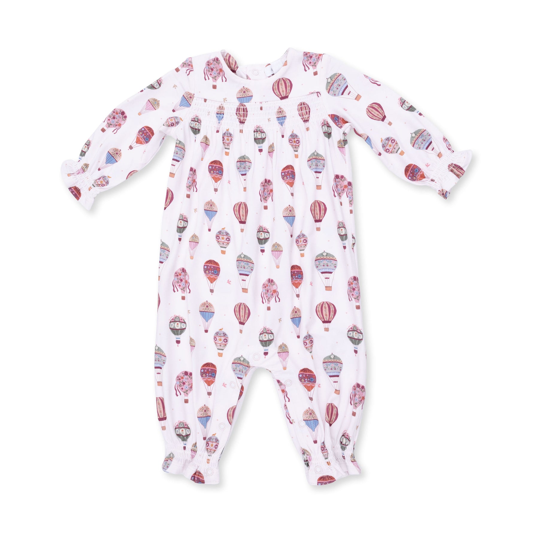 Hot Air Balloon - Smocked Long Sleeve Romper by Angel Dear