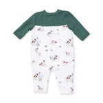 Pointer Pups and Duck Buddies - Romper with Contrast Sleeves by Angel Dear