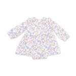 Floral Deer - Long Sleeve Ruffle Bodysuit Dress by Angel Dear (view 3 of 5)