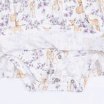 Floral Deer - Long Sleeve Ruffle Bodysuit Dress by Angel Dear (view 5 of 5)