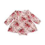 Sabrina Floral - Long Sleeve Ruffle Bodysuit Dress by Angel Dear (view 2 of 5)