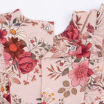 Sabrina Floral - Long Sleeve Ruffle Bodysuit Dress by Angel Dear (view 4 of 5)