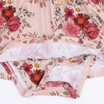 Sabrina Floral - Long Sleeve Ruffle Bodysuit Dress by Angel Dear (view 5 of 5)