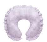Purple Gingham Ruffle Nursing Pillow Cover by Little Mae & Co
