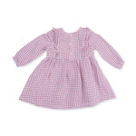 Berry Gingham - Long Sleeve Ruffle Dress and Legging by Angel Dear