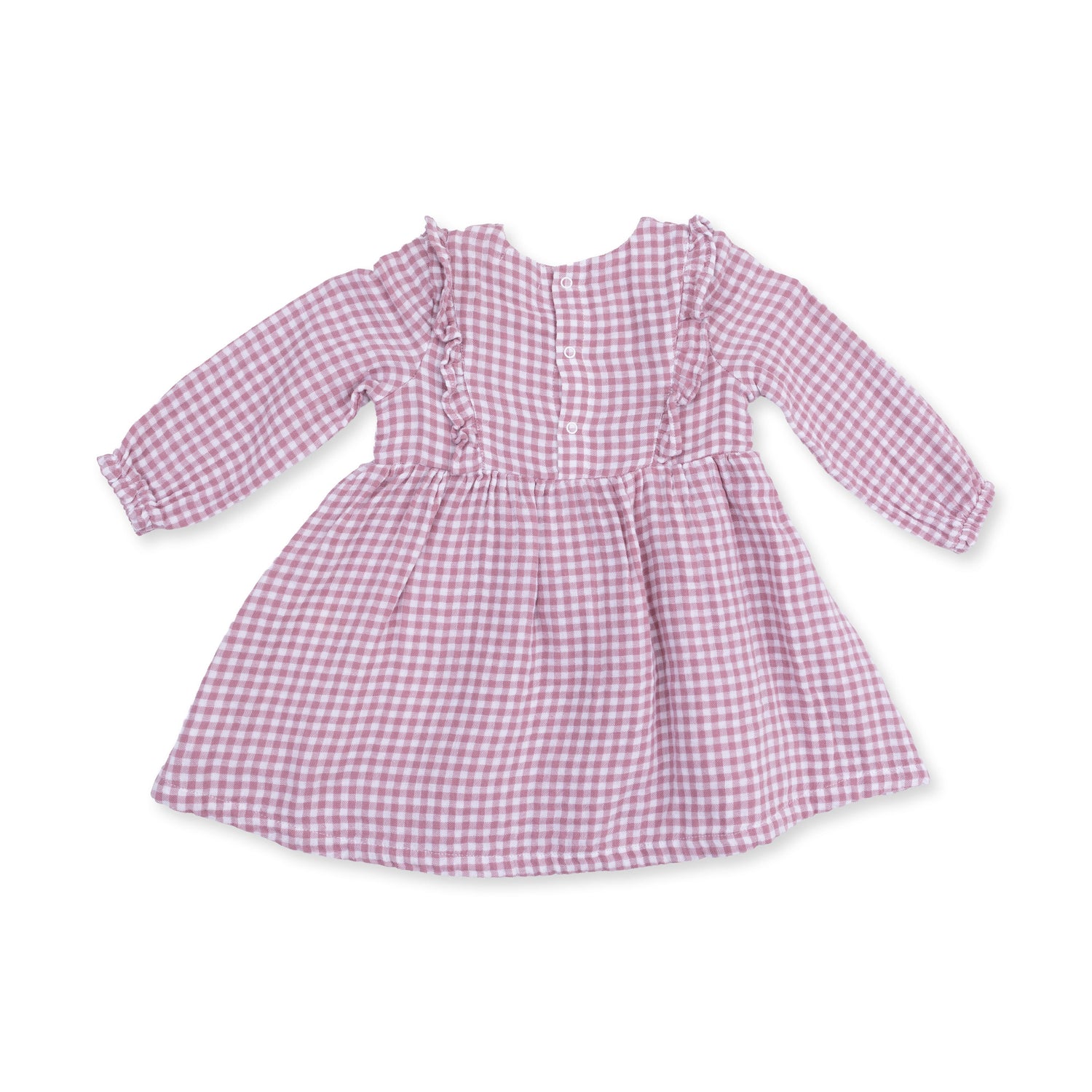 Berry Gingham - Long Sleeve Ruffle Dress and Legging