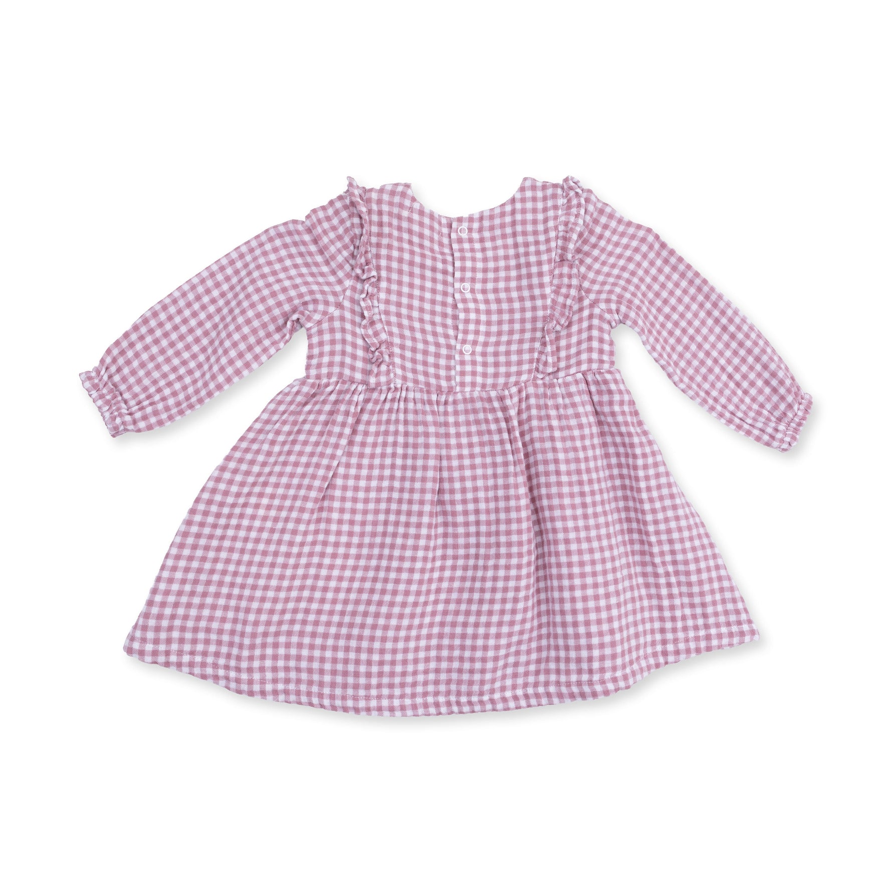 Berry Gingham - Long Sleeve Ruffle Dress and Legging by Angel Dear