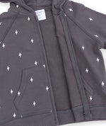 Lightning Bolt French Terry - Zip Hoodie by Angel Dear (view 4 of 4)