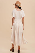 Effortless Elegance Flutter Sleeve Midi Dress by PinkBlush