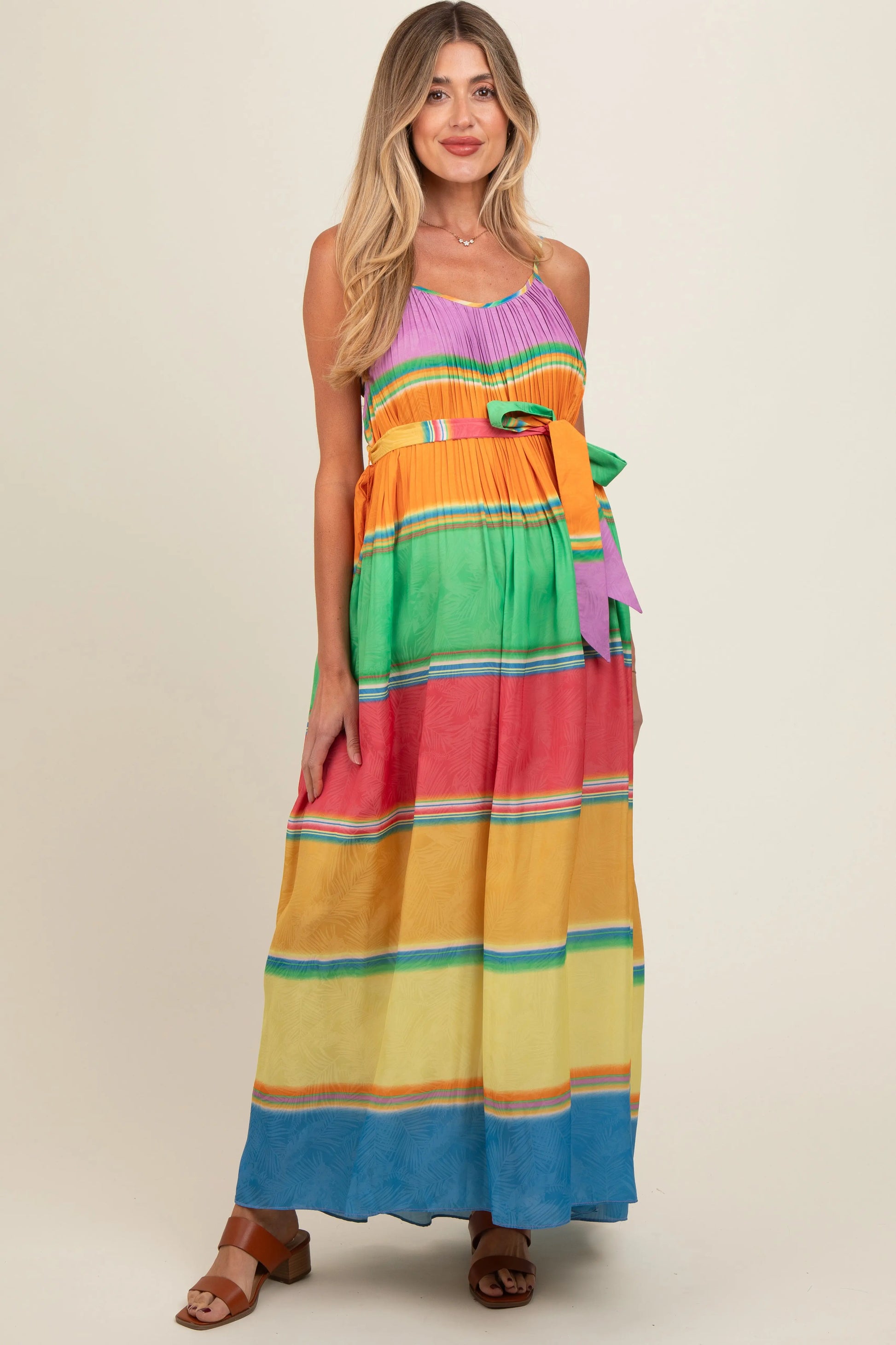 PinkBlush Chic Adjustable Strap Maternity Dress in Multi Color for Expecting Moms - Apparel & Accessories > Clothing > Dresses