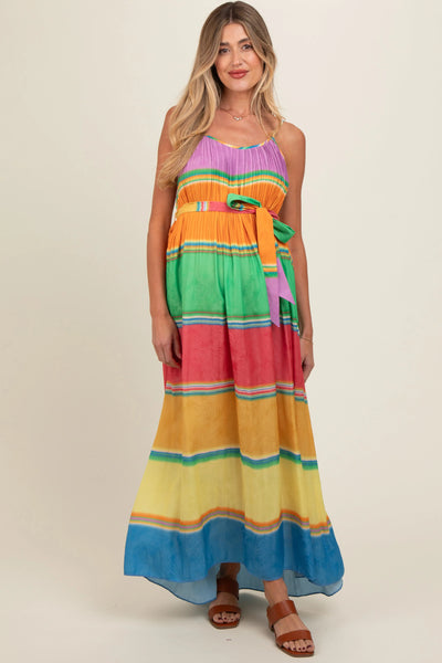 Chic Adjustable Strap Maternity Dress in Multi Color for Expecting Moms