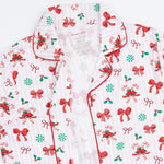 Bows & Candy Canes - Adult Long Sleeve Coat Style with Pants by Angel Dear