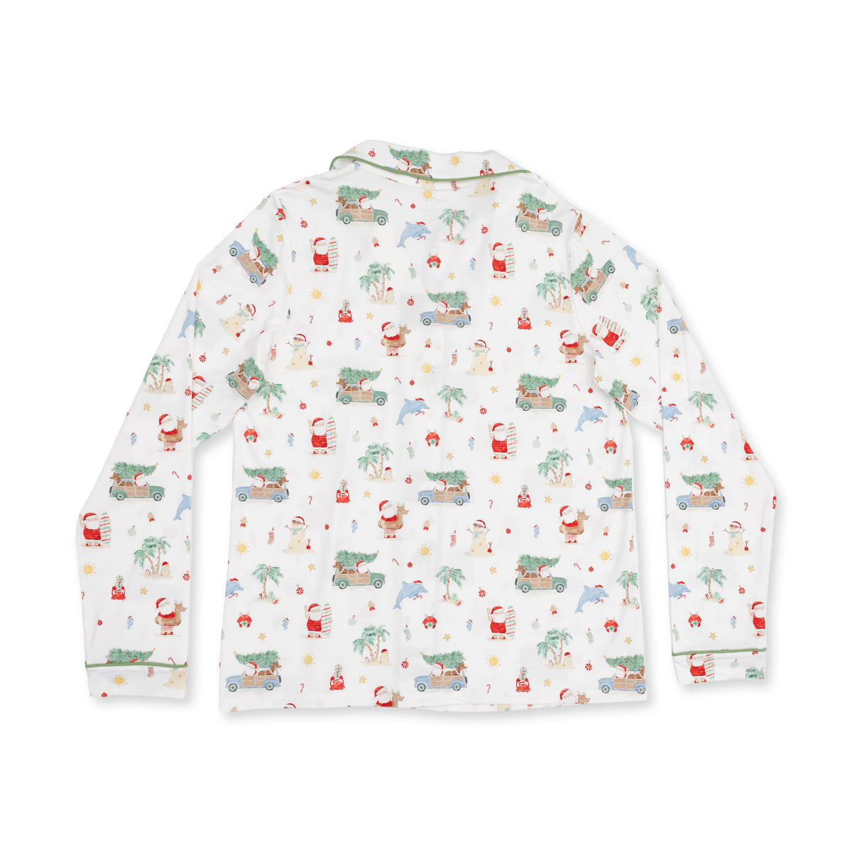 Beach Christmas - Adult Long Sleeve Coat Style and Pant with Pockets by Angel Dear