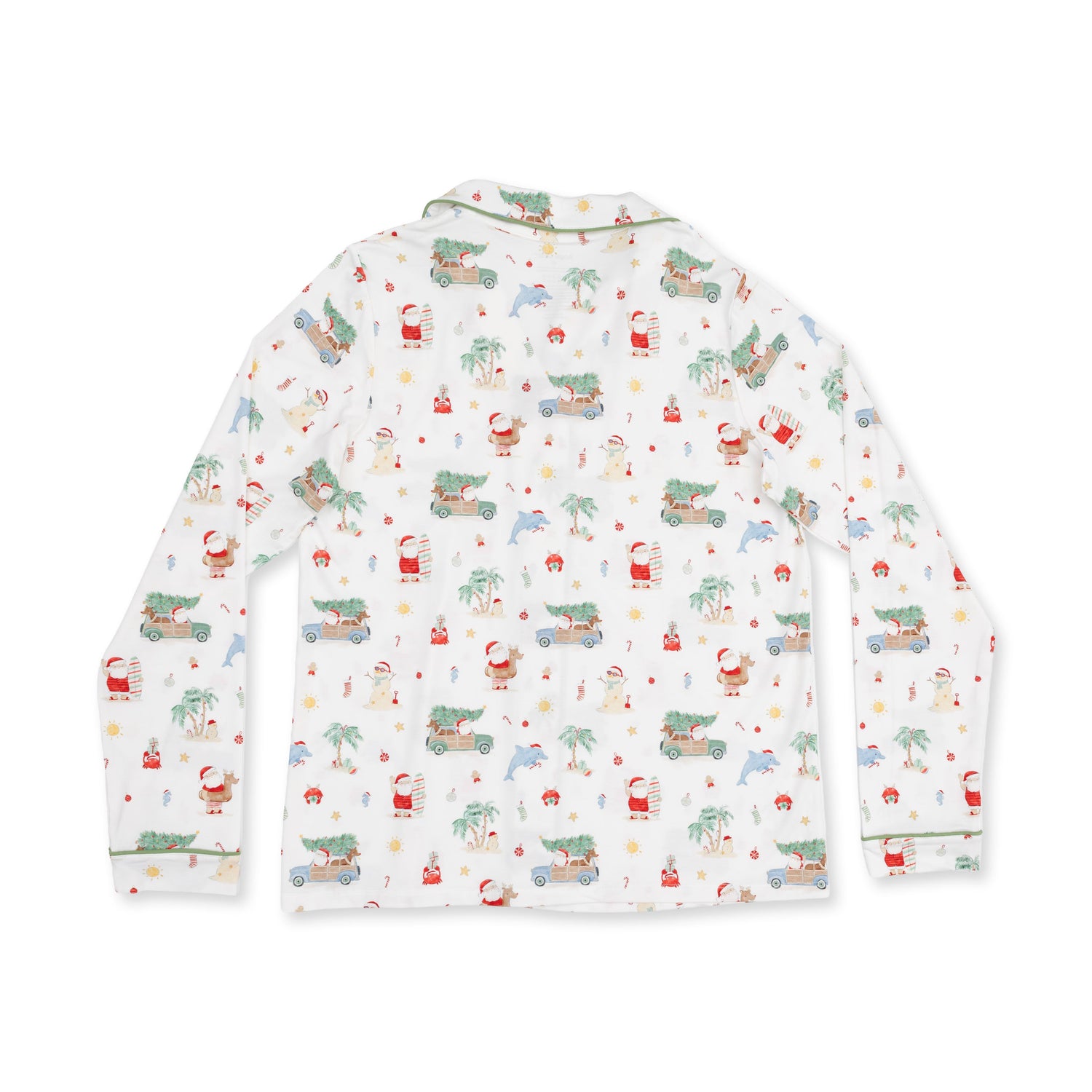 Beach Christmas - Adult Long Sleeve Coat Style and Pant with Pockets