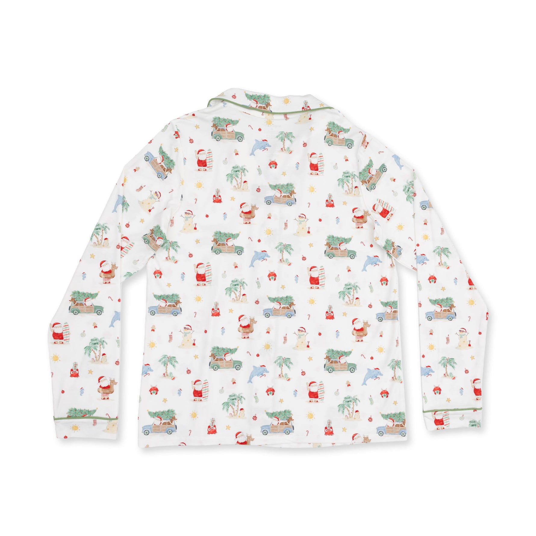 Beach Christmas - Adult Long Sleeve Coat Style and Pant with Pockets by Angel Dear