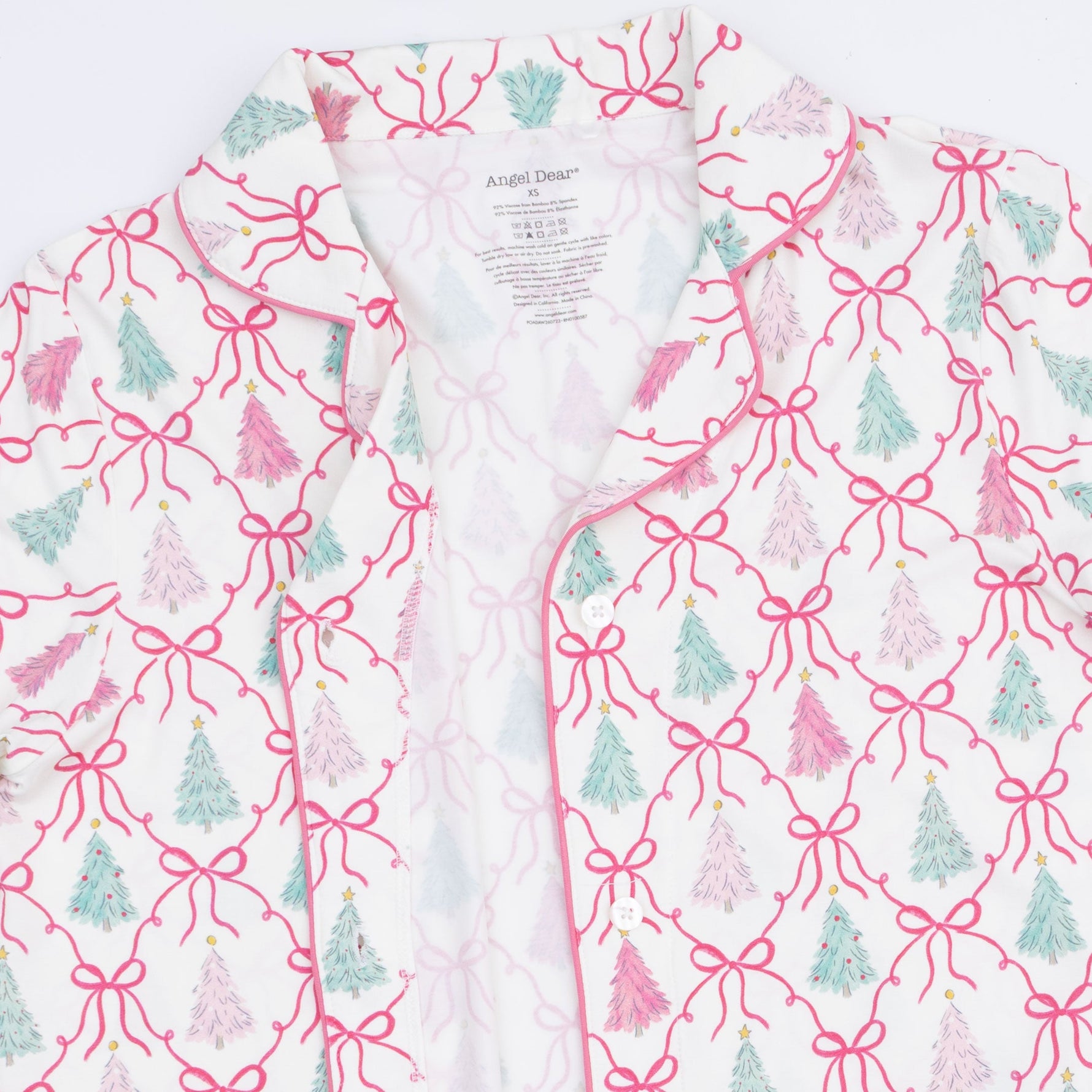 Bow Trellis Tree - Adult Long Sleeve Coat Style with Pants by Angel Dear