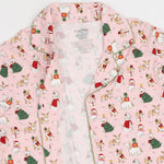 Christmas Dogs Pink - Adult Long Sleeve Coat Style and Pant with Pockets by Angel Dear