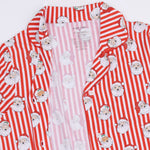 Vintage Santa Stripe - Adult Long Sleeve Coat Style and Pant with Pockets by Angel Dear