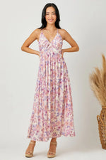 PinkBlush Elegant Pink Floral Mesh Maternity Maxi Dress for Expecting Mothers - Apparel & Accessories > Clothing > Dresses