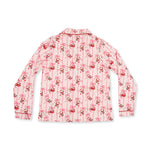 Bows & Santa - Adult Long Sleeve Coat Style and Pant with Pockets by Angel Dear