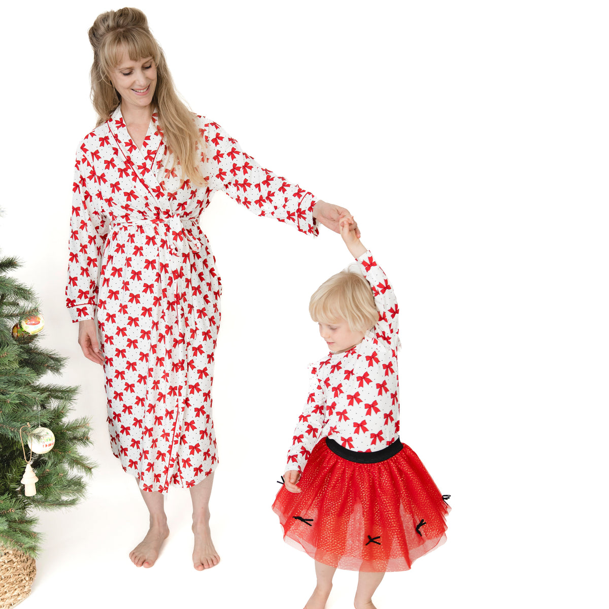 Festive Bows - Adult Long Robe by Angel Dear
