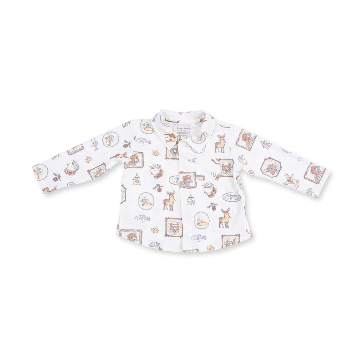 Woodson's Family Cabin - Long Sleeve Polo Button Up by Angel Dear (view 2 of 5)