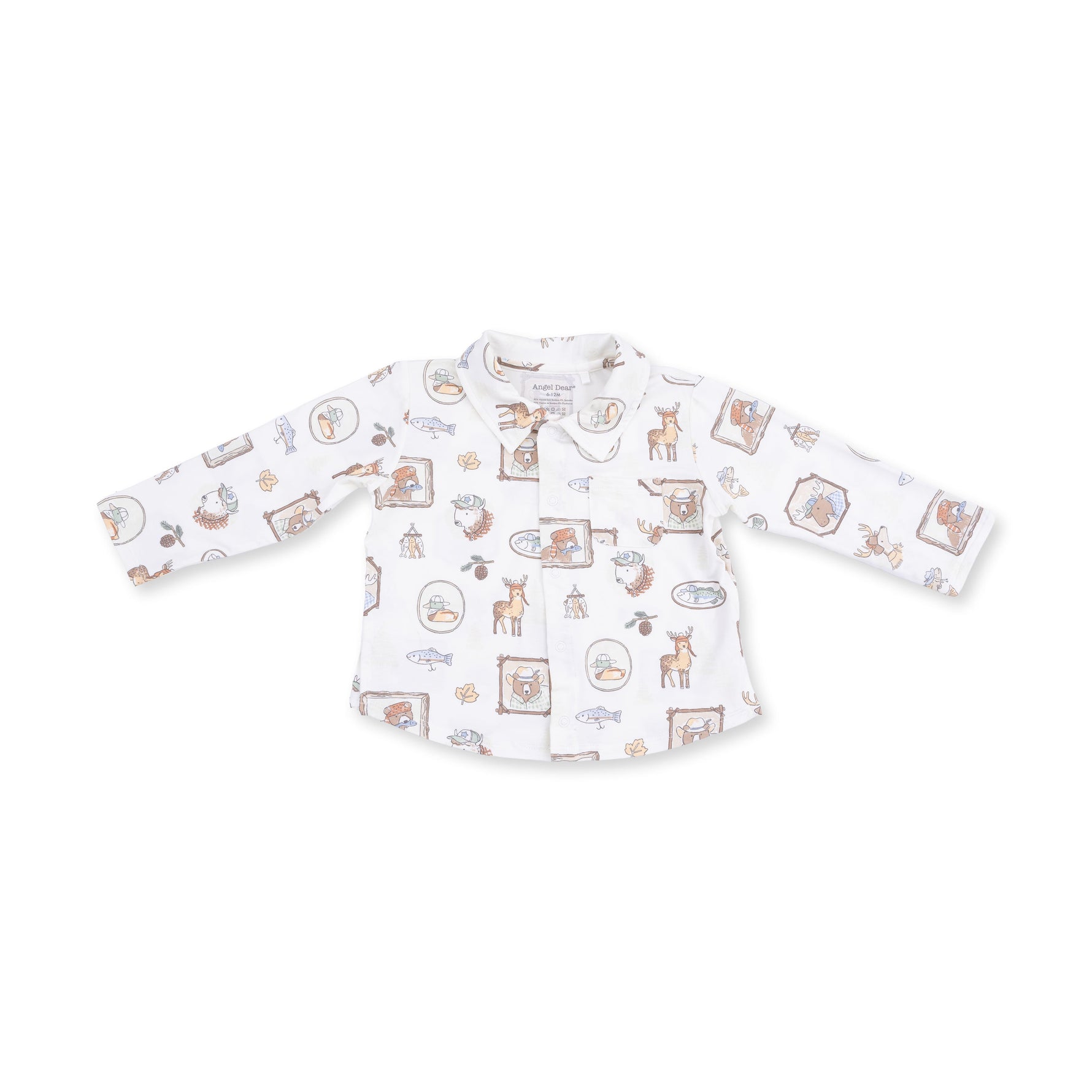 Woodson's Family Cabin - Long Sleeve Polo Button Up by Angel Dear (view 2 of 5)