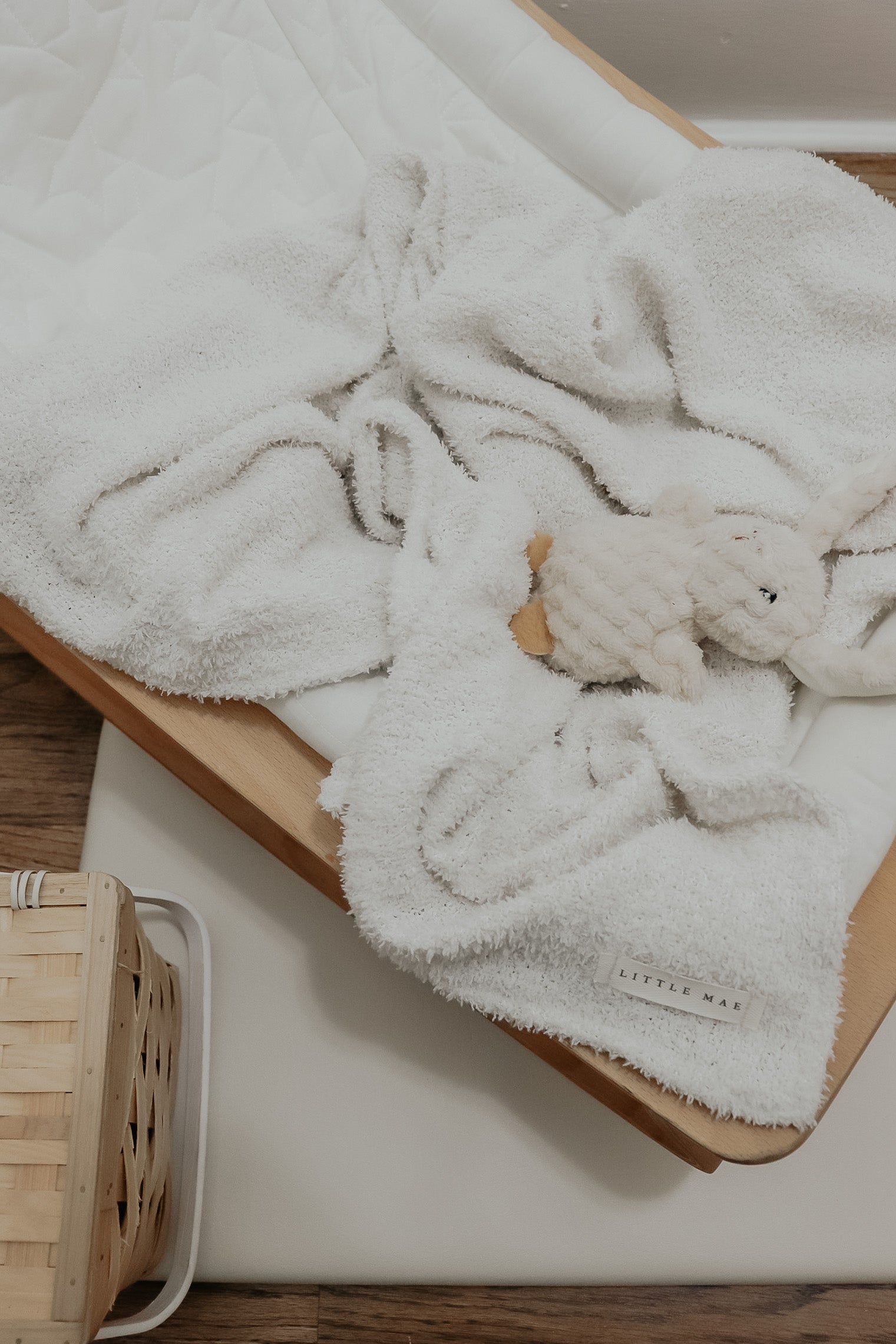 Creamy Plush Blanket For Baby Cozy Waffle Snuggles Little Mae & Co Everetts Place: Online Boutique