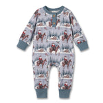 Cowboy Christmas Henley Romper - Bamboo Babywear by Tesa Babe