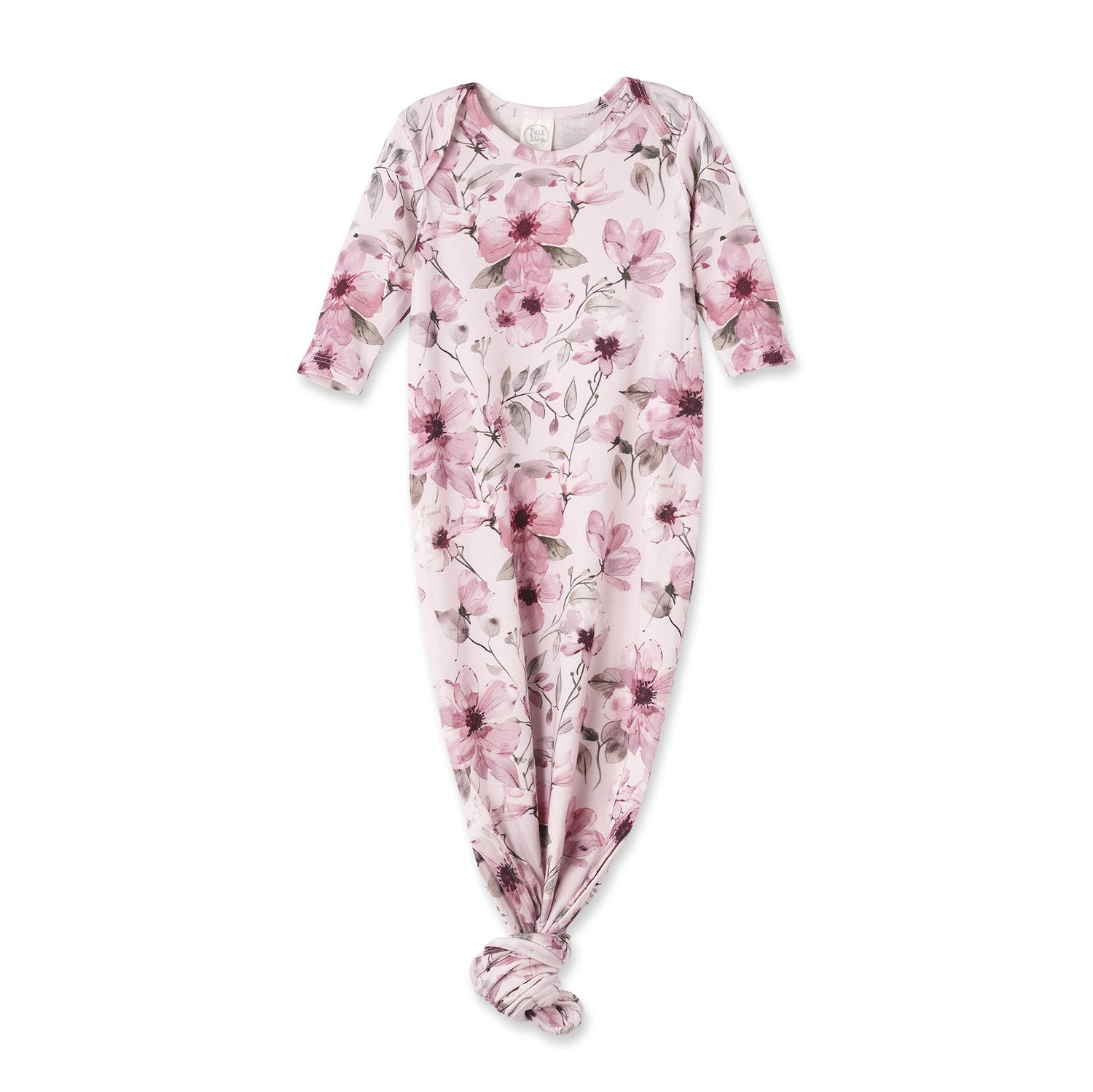 Watercolor Floral Baby Gown - Bamboo Newborn Layette by Tesa Babe (view 2 of 2)