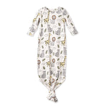 Safari Snuggles Bamboo Baby Knotted Gown Jungle Print by Tesa Babe