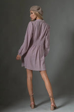 PinkBlush Ash Lilac Cotton Dress with Lightweight Comfort for Casual Summer Wear - Apparel & Accessories > Clothing > Dresses Apparel & Accessories > Clothing > Dresses
