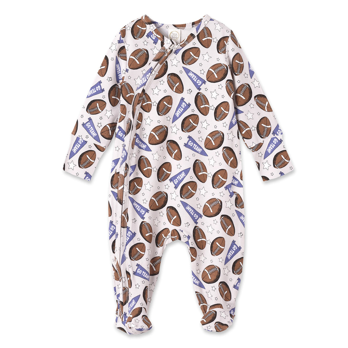 Bamboo Zipper Baby Romper – Football Fun & Comfort by Tesa Babe (view 2 of 2)