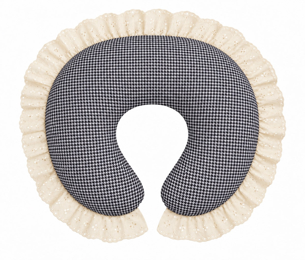 Ivory Eyelet Ruffle Original Nursing Pillow Cover by Little Mae & Co