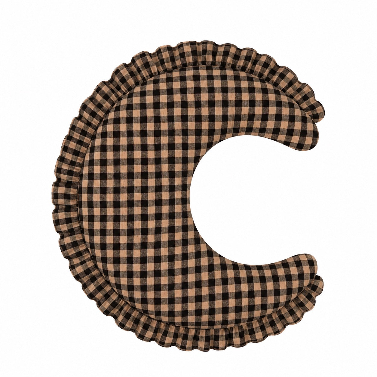 Ruffle-trimmed nursing pillow cover made from soft cotton fabric