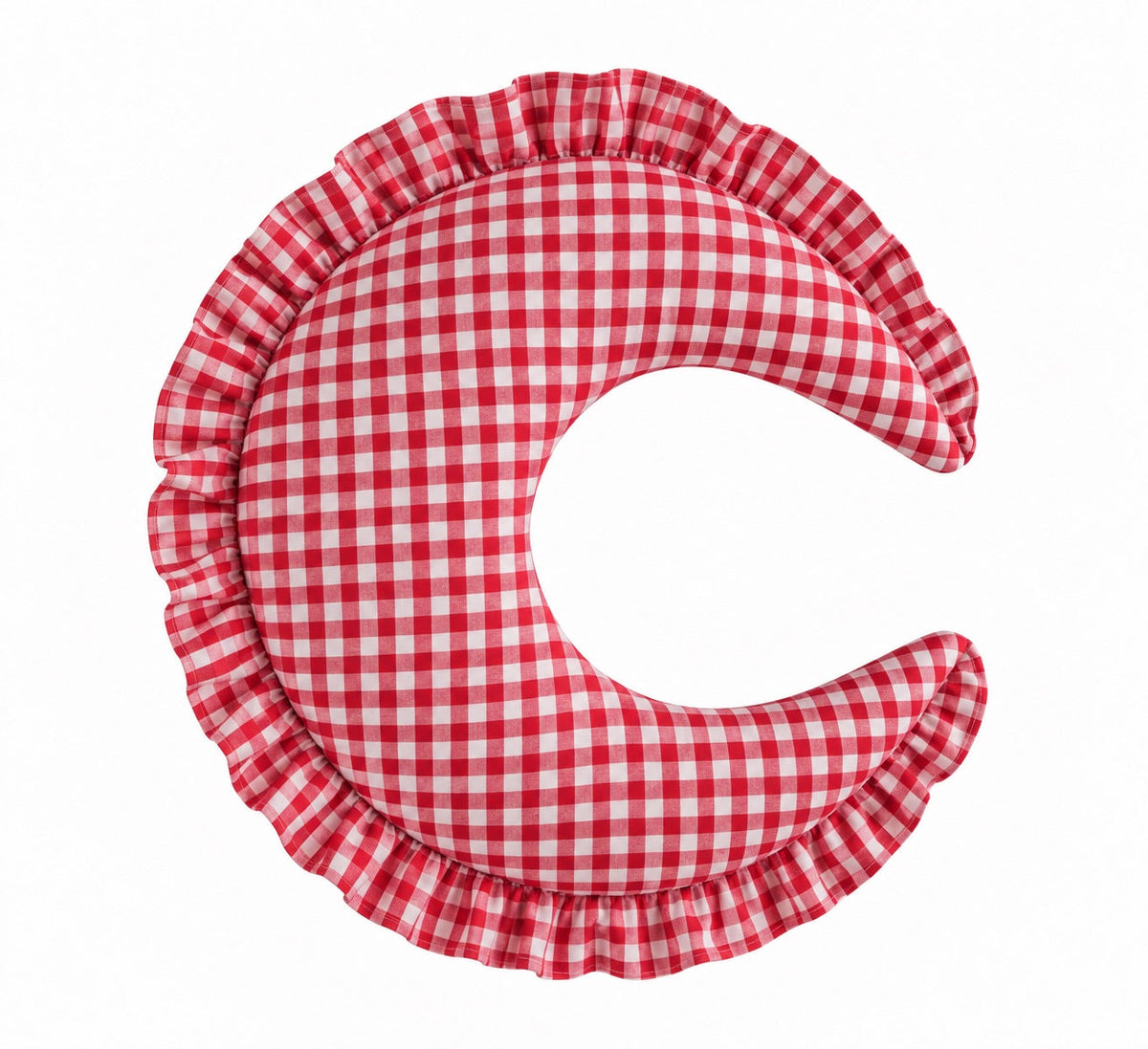 Gingham Feeding Old Support Ruffle Nursing Pillow Cover by Little Mae & Co
