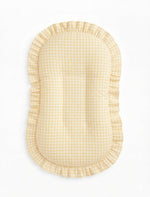 Yellow Gingham Ruffle Baby Lounger Cover by Little Mae & Co