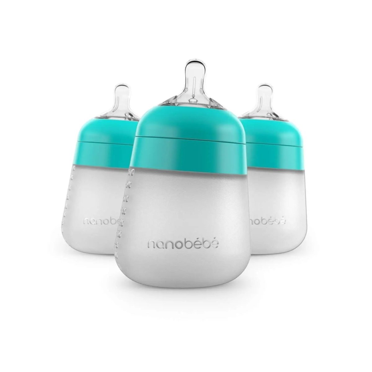 Nanobébé 9oz Flexy Silicone Baby Bottle with Anti - Colic Nipple for Growing Infants - 