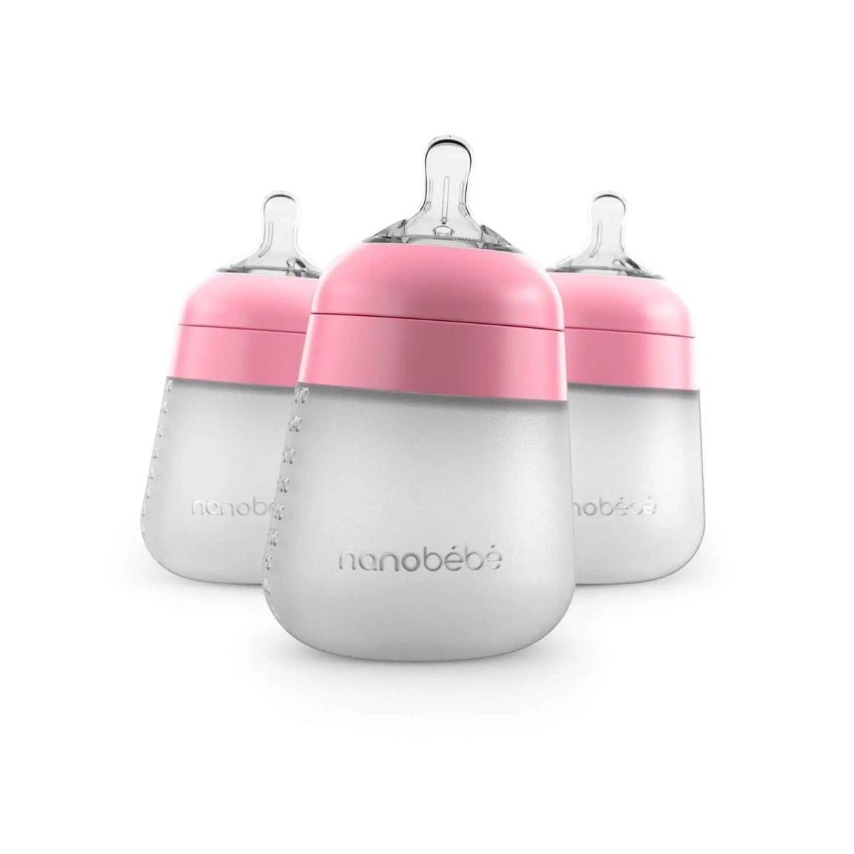 Nanobébé 9oz Flexy Silicone Baby Bottle with Anti - Colic Nipple for Growing Infants - 