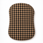 Brown Black Gingham Ruffle Baby Lounger Cover by Little Mae & Co
