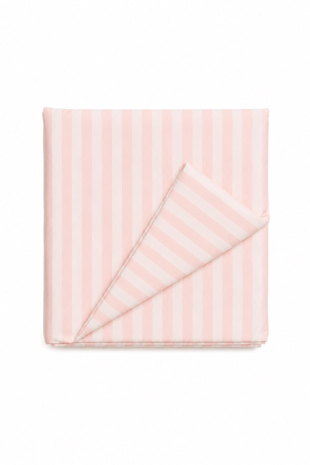 Pink White Stripe Crib Quilted Blanket by Little Mae & Co